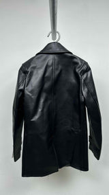 Comme Des Garcons Homme Plus Faux-leather Pea Coat