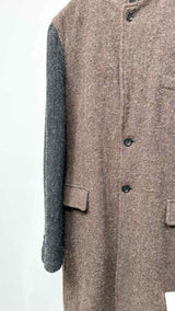 Comme Des Garcons Shirt Color Blocking Boiled Wool Coat