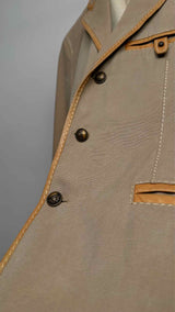 Issey Miyake Leather-trim Suits