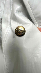 Courreges Double-breasted Leather Trench Coat