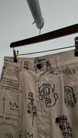 Junya Watanabe MAN X Basquiat Drop-Crotch Graphic Shorts