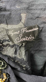 Agent Provocateur N/S Emiko Soiree Hand-embroidered Silk Mini Dress