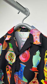 Versace X Andy Dixon S/S Vessels Vacation Satin Shirt