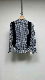 Comme Des Garcons Homme Felt-docking Check Shirt
