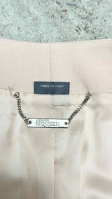 Alexander McQueen Collar-less Hook-closure Blazer Jacket