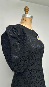 CELINE S/S Floral Charmeuse Jacquard Cut-out Silk Maxi Dress