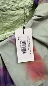 Dries Van Noten N/S Water Color Print Ruffle Tube Top
