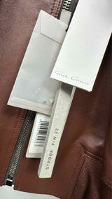 Rick Owens Cropped Leather Bomber Jacket