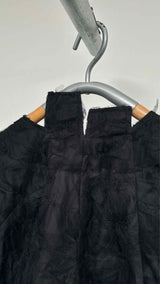 Comme Des Garcons Tulle-insert Cropped Reconstructed Jacket
