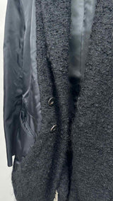 Issey Miyake Shawl Tweed-knit Hybrid Oversized Coat
