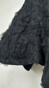 Comme Des Garcons Tulle-insert Cropped Reconstructed Jacket