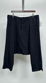 Comme Des Garcons Homme Plus Cropped Drop-Crotch Pin-Stripe Pants