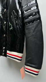 Thom Browne 4-bar 4-bar Patent-body Leather Bomber Jacket