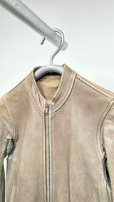 Rick Owens Knit-hybrid Leather Bomber Jacket