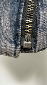 Helmut Lang Fur-collar Dolman Sleeves Hybrit Denim Jacket