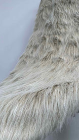 Yohji Yamamoto Pour Homme Front- faux-fur Side-pleated Glitter Kilt