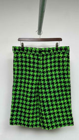 Comme Des Garcons Homme Plus Houndstooth Wool Shorts