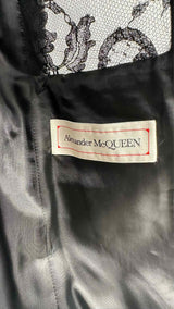 Alexander McQueen Floral Lace-hybrid Blazer Jacket