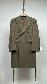 R13 X Harris Tweed Double-breasted Tweed OverCoat