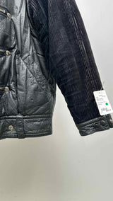 Kansai Yamamoto Faux-leather Jacquard Hybrid Reversible Jacket