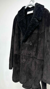 Saint Laurent Double-breasted Shearling Short Coat