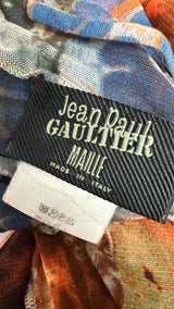 Jean Paul Gaultier Abstract Bacteria Mesh Maxi Dress