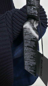 Balenciaga Cashmere-Hybrid Shirt V-Neck Sweater