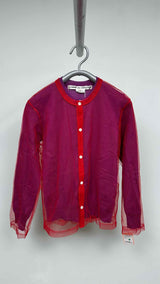 Comme Des Garcons Tulle Layered Cardigan