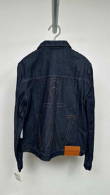 JW Anderson Swan-printed BAck-embroidered Denim Jacket