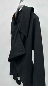 Yohji Yamamoto Back Silk Lace-up Detailed Jacket