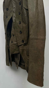 John Galliano Napoleon Leather Layered Blazer Jacket