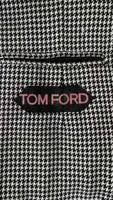 Tom Ford Leather-trim Houndsthooth Jacket