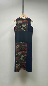Comme Des Garcons N/S Wool Camo Patched Long Dress