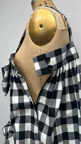 Comme Des Garcons N/S Multi-bow Checker Gathered Dress