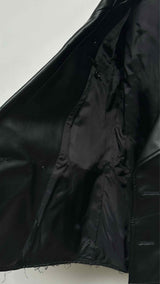 Comme Des Garcons Homme Plus Faux-leather Pea Coat