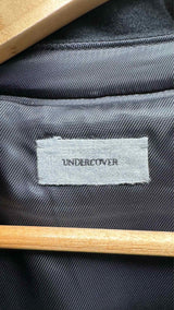 Undercover Cropped Padded Layered-wool Biker Jacket