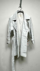 Courreges Double-breasted Leather Trench Coat