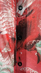 Jean Paul Gaultier Soleil S/S Eagle Print Mesh Shirt