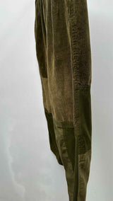 Comme Des Garcons Homme Hybrid Corduroy Cropped Wide Pants