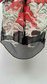 Jean Paul Gaultier Soleil S/S Eagle Print Mesh Shirt