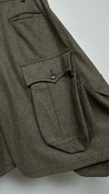Comme Des Garcons Homme Plus Drop-clutch Cargo Wool Wide Pants