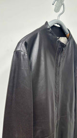 Giorgio Armani Collarless Mesh Leather Jacket
