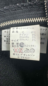 Comme Des Garcons Zip-detailed Wool Collarless Zip-up Jacket