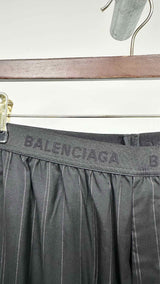 Balenciaga Elastic Logo-waist Docking Stripe Wide Easy Pants