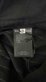 Balenciaga Elastic Logo-waist Docking Stripe Wide Easy Pants