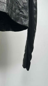 Rick Owens Hammered Leather Biker Jacket