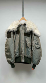 Vaquera Fur Hooded Quilted Lining Oversized MA1 Puffer Jacket
