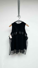 Noir Kei Ninomiya Tule Layered-detailed Tank Top