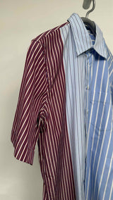 Marni S/S Asymmetrical Striped Panel Shirt