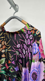 Pierre-Louis Mascia L/S Floral Kaftan Silk Dress